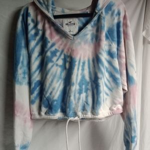Hollister mid drift sweatshirt w/hoody